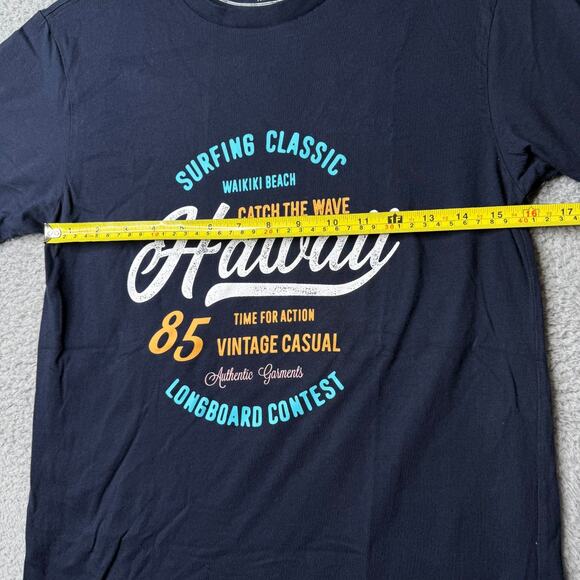Vintage Surfing Classic Shirt Mens Small Blue Catch the Wave Hawaii Short Sleeve - Picture 5 of 6